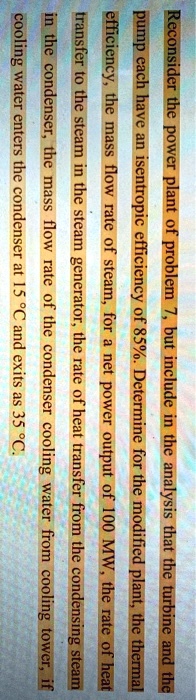 SOLVED Cooling Water Enters The Condenser At 15C And Exits As 35C In