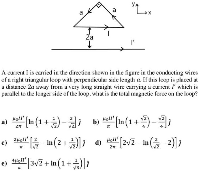 Solved A Current I Is Carried In The Direction Shown In The Figure In