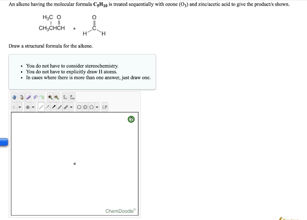 SOLVED An Alkene Having The Molecular Formula CsHj Is Treated