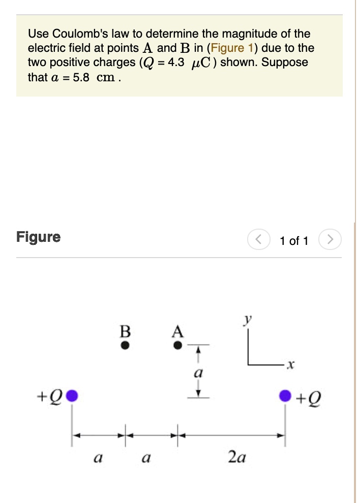 SOLVED Use Coulomb S Law To Determine The Magnitude Of The Electric