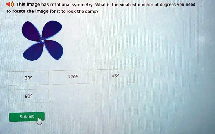 This Image Has Rotational Symmetry What Is The Smallest Number Of