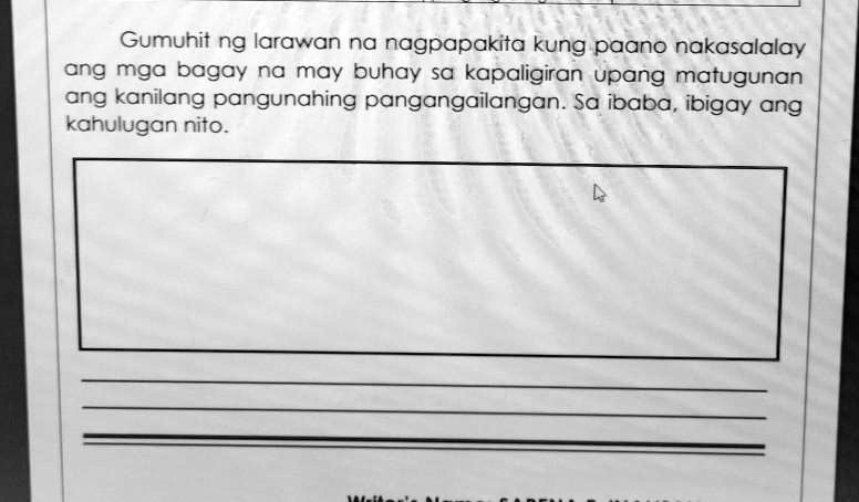 Solved Ano Po Ang Pwede Idrawing At Paliwanag Po Please Help Gumuhit