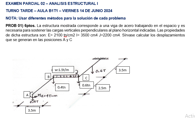 Examen Parcial Analisis Estructural I Turno Tarde Aula B T