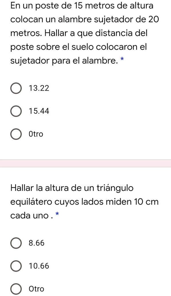 Solved Hallar Valor De Lo Siguiente En Un Poste De Metros De Altura