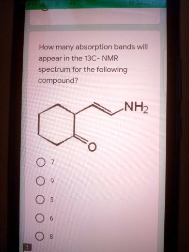 Solved How Many Absorption Bands Will Appear In The C Nmr Spectrum