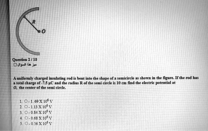 Solved Questicn Djlj Uniforaly Charged Insulating Rod Is Bent