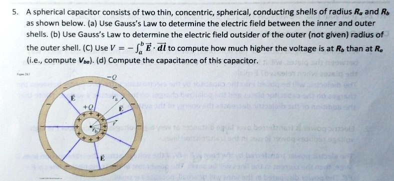 SOLVED A Spherical Capacitor Consists Of Two Thin Concentric