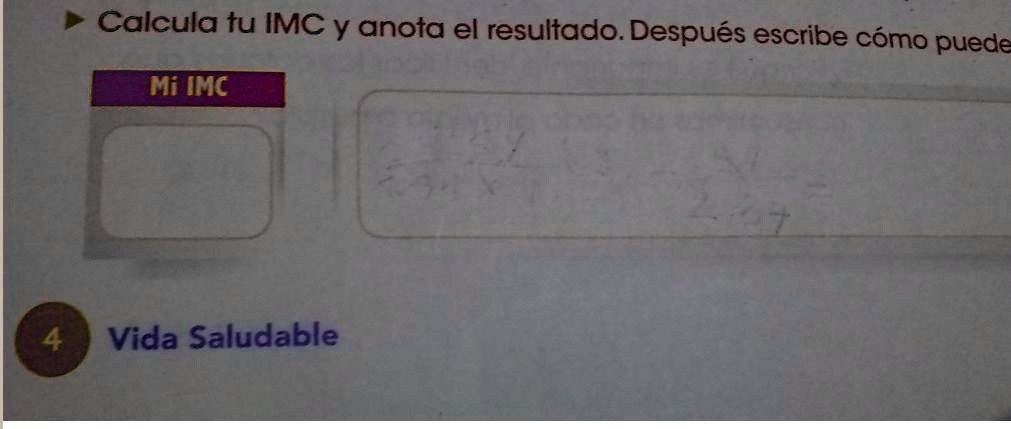 SOLVED Calcula tu IMC y anótalo el resultado Si peso 40kg Y mi