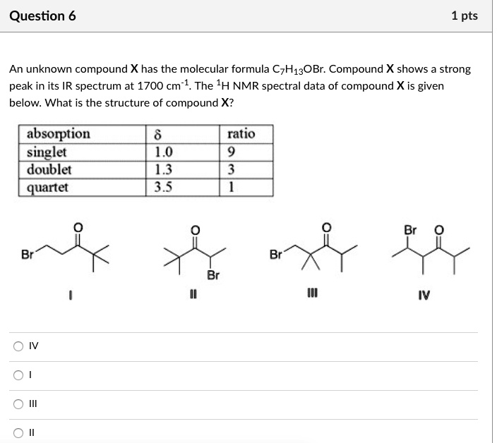 SOLVED An Unknown Compound X Has The Molecular Formula CzH13OBr