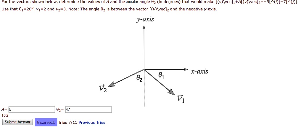 For The Vectors Shown Below Determine The Values Of SolvedLib