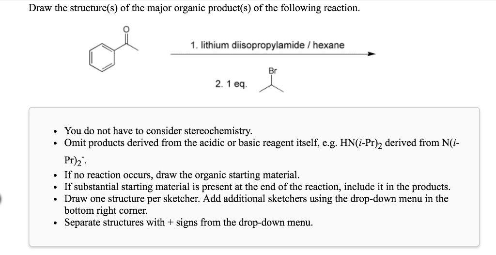 Draw The Structure S Of The Major Organic Product S Solvedlib