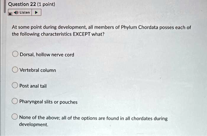 SOLVED Question 22 1 Point Listen At Some Point During Development