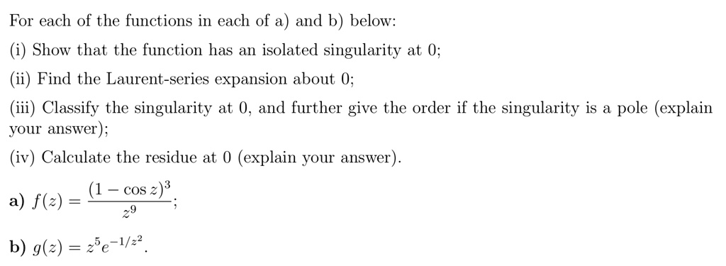 SOLVED For Each Of The Functions In Each Of A And B Below I Show