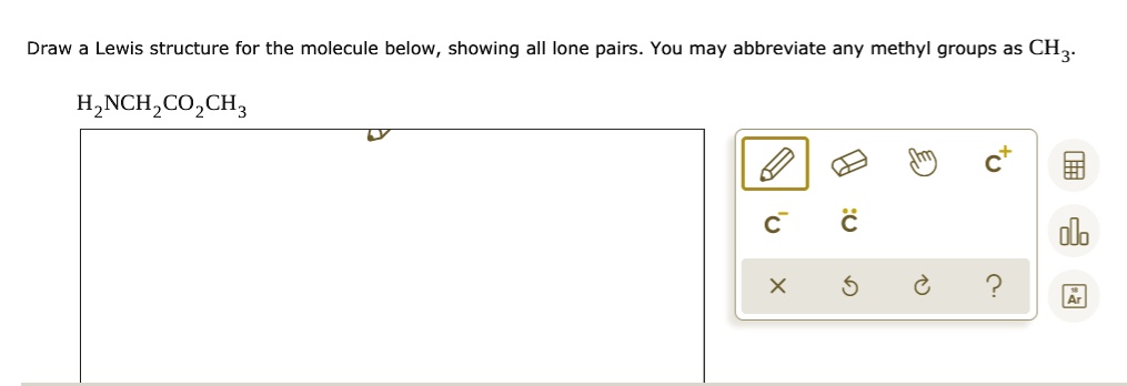 Solved Draw A Lewis Structure For The Molecule Below Showing All Lone