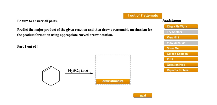 SOLVED Out 0f Attempts Be Sure To Answer All Parts Assistance Check