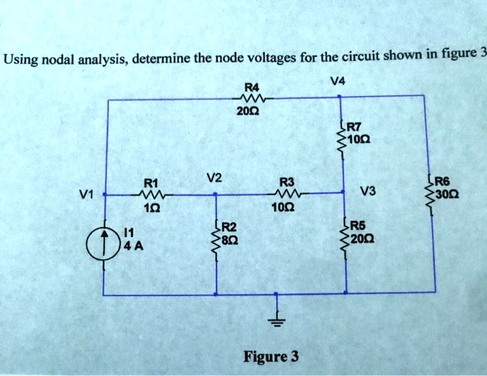 Solved Using Nodal Analysis Determine The Node Voltages For The