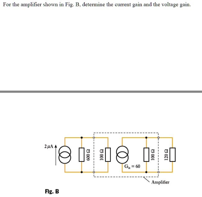 Solved For The Amplifier Shown In Fig B Determine The Current Gain