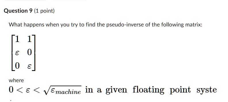 Solved Question Point What Happens When You Try To Find The