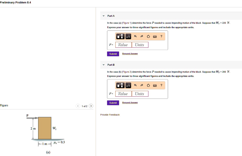 Solved Preliminary Problem Part A In The Case A Figure