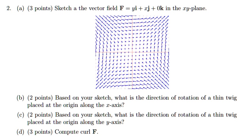 Points Sketch The Vector Field F Yi Xj Ok In The Xy Plane