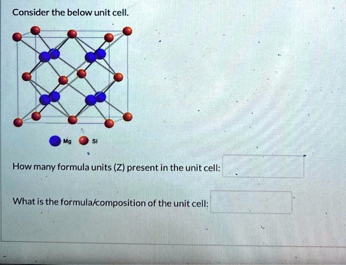 Solved Consider The Below Unit Cell How Many Formula Units Are