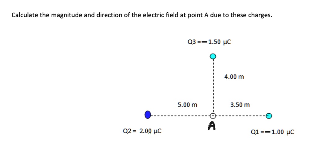 Solved Calculate The Magnitude And Direction Of The Electric Field At