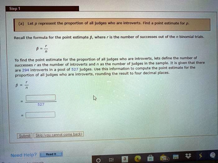 SOLVED A Let P Represent The Proportion Of All Judges Who Are