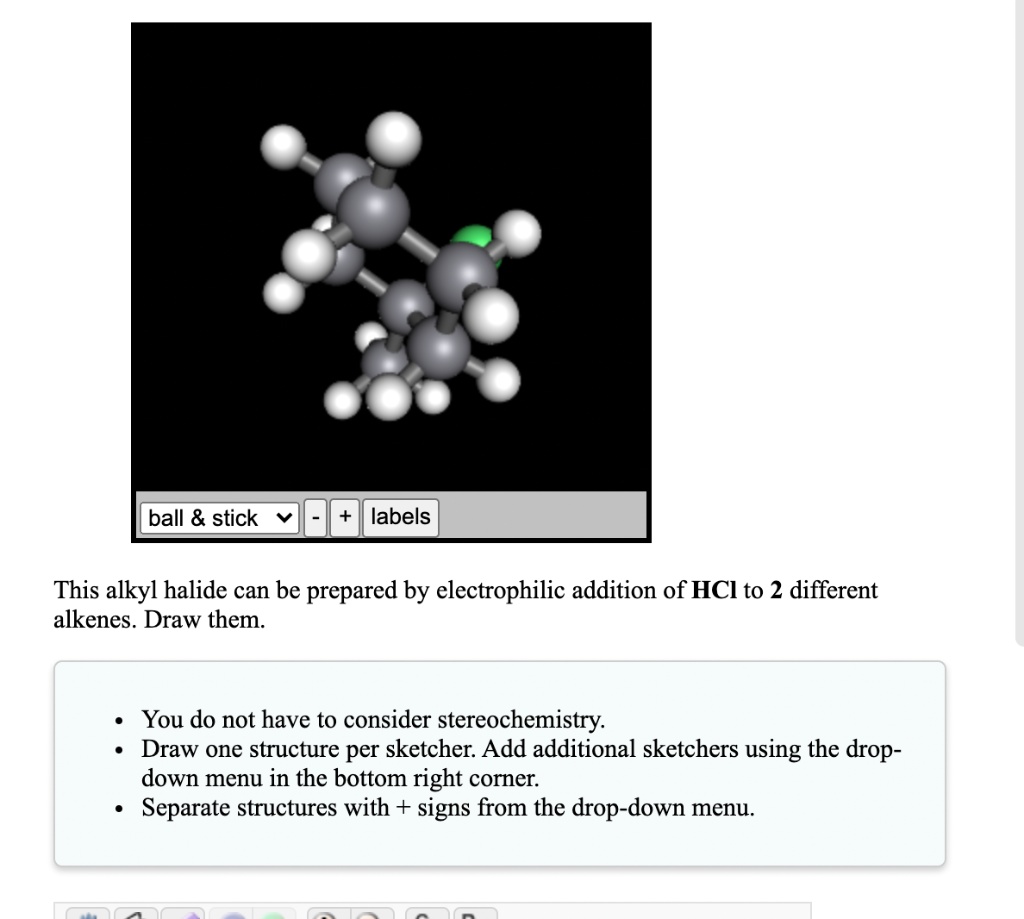 SOLVED Ball Stick Labels This Alkyl Halide Can Be Prepared By