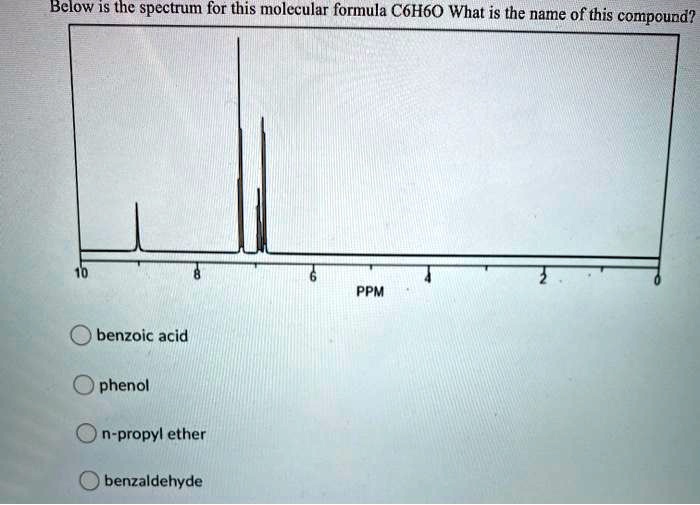 SOLVED Below IS The Spectrum For This Molecular Formula C6H6O What Is