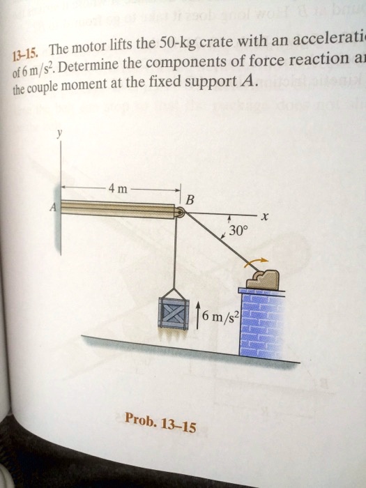 The Motor Lifts The Kg Crate With An Acceleration Of M S