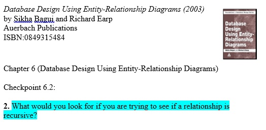 Solved Database Design Using Entity Relationship Diagrams By