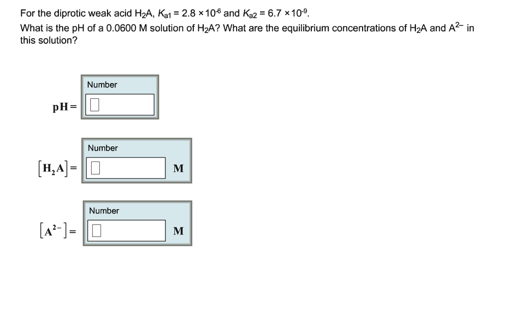 Solved For The Diprotic Weak Acid Hza Ka X And Kaz