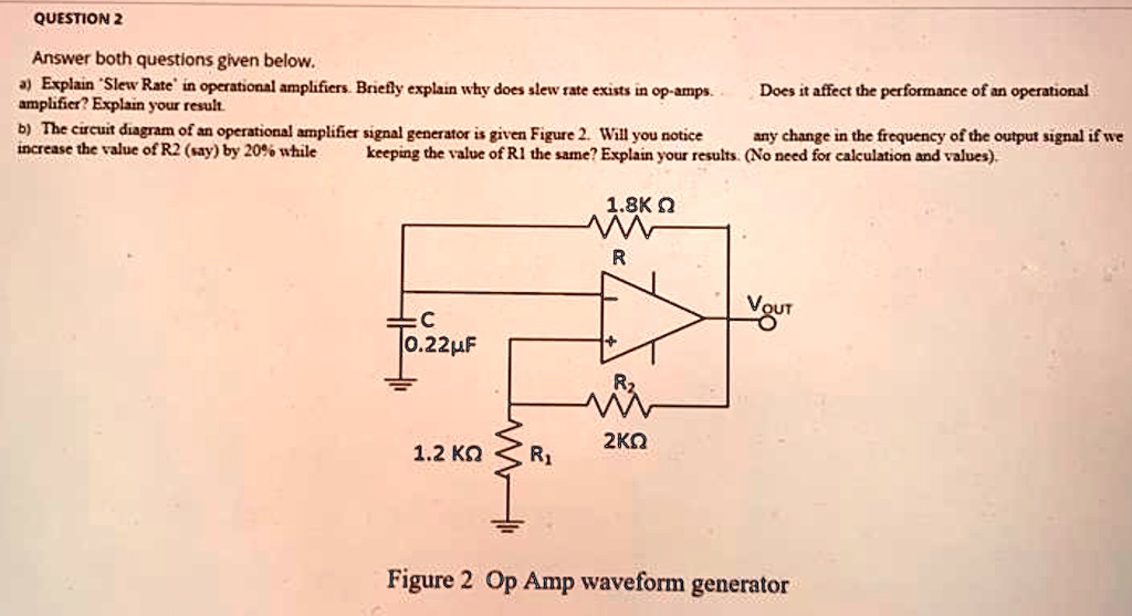 VIDEO Solution Answer Both Questions Given Below A Explain Slew Rate