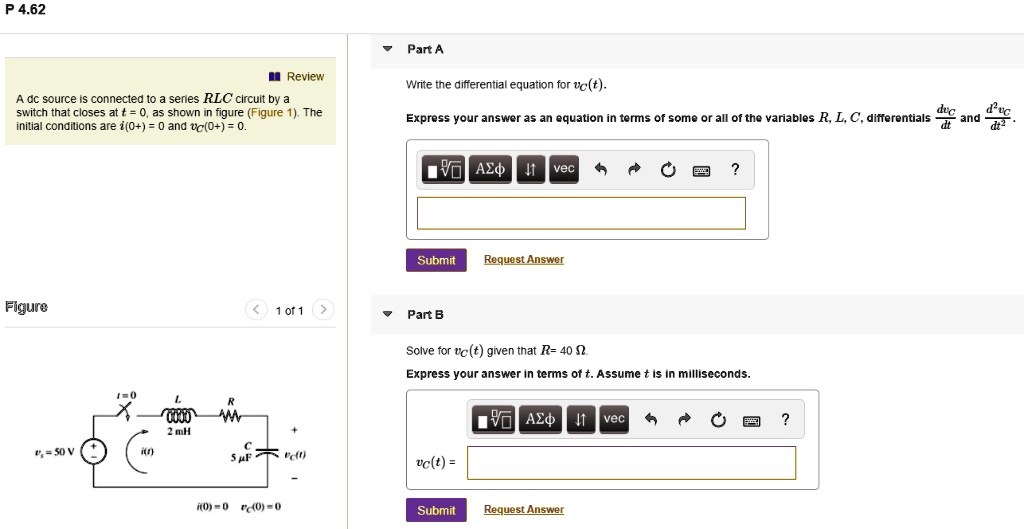 Solved Part A Iii Review Write The Differential Equation For C T A