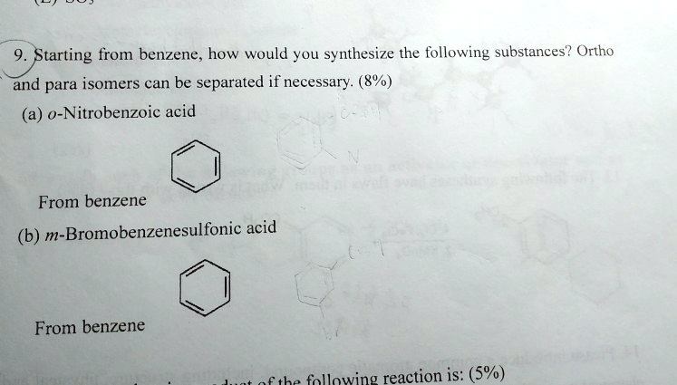 SOLVED Starting From Benzene How Would You Synthesize The Following