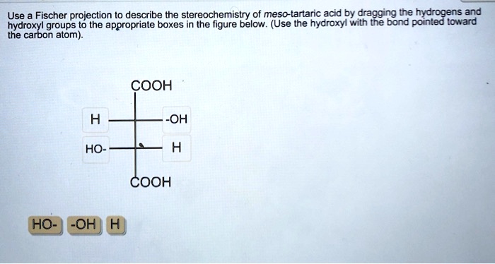 Solved Use Fischer Projection To Describe The Stereochemistry Of Meso