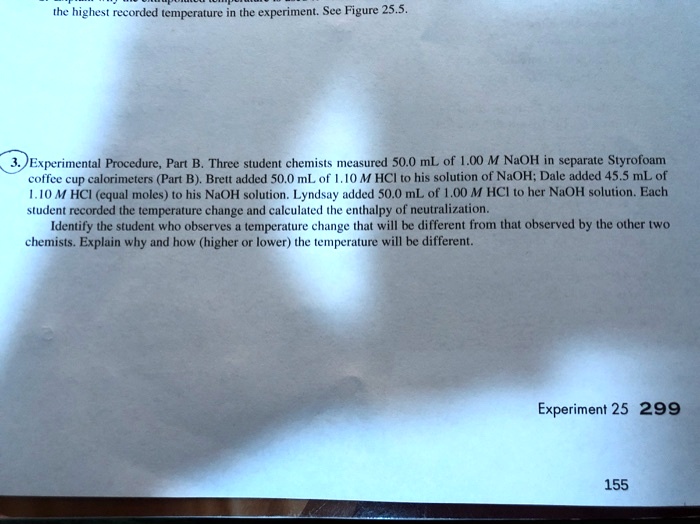 SOLVED The Highest Recorled Temperature The Experiment See Figure 25