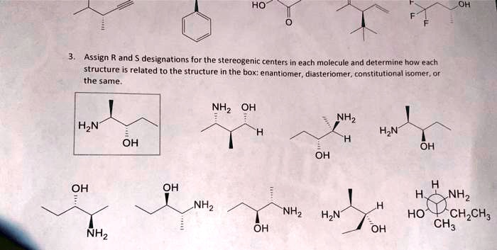 SOLVED HO Assign R And Designations For The Stereogenic Centers In