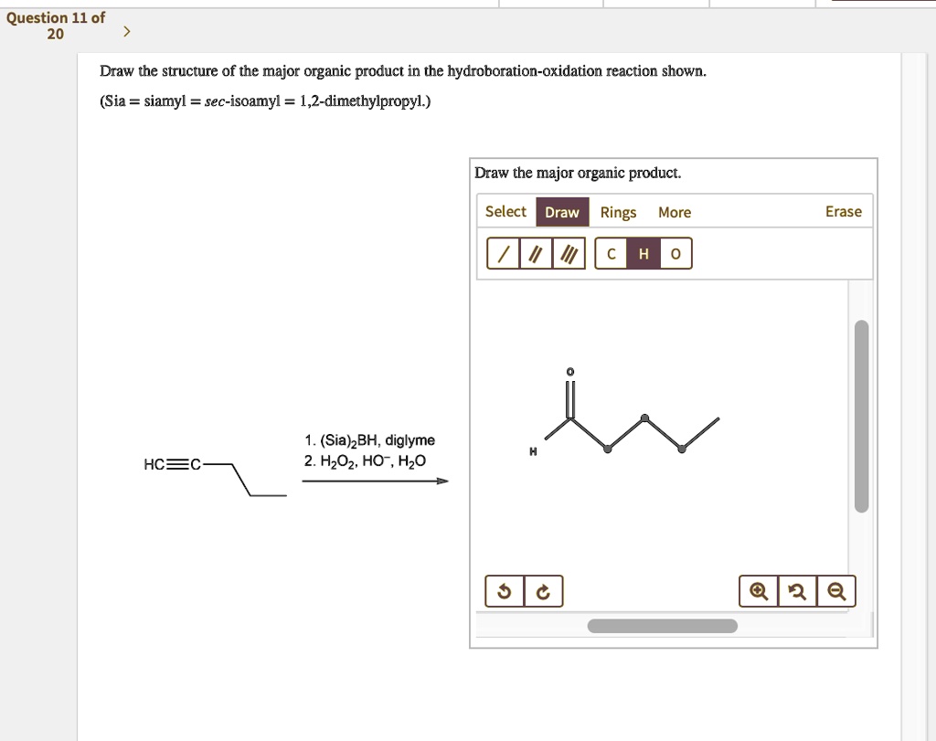 Question Of Draw The Structure Of The Major Organic Product In