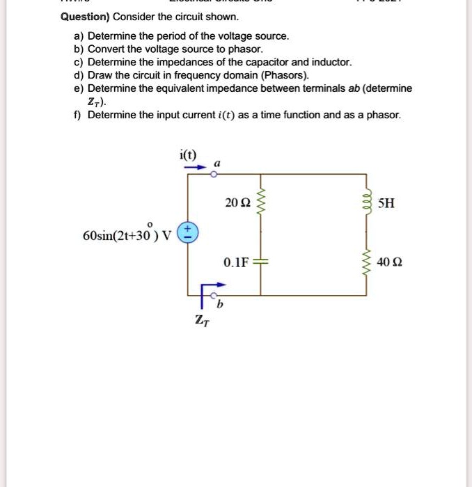 Solved Question Consider The Circuit Shown A Determine The Period