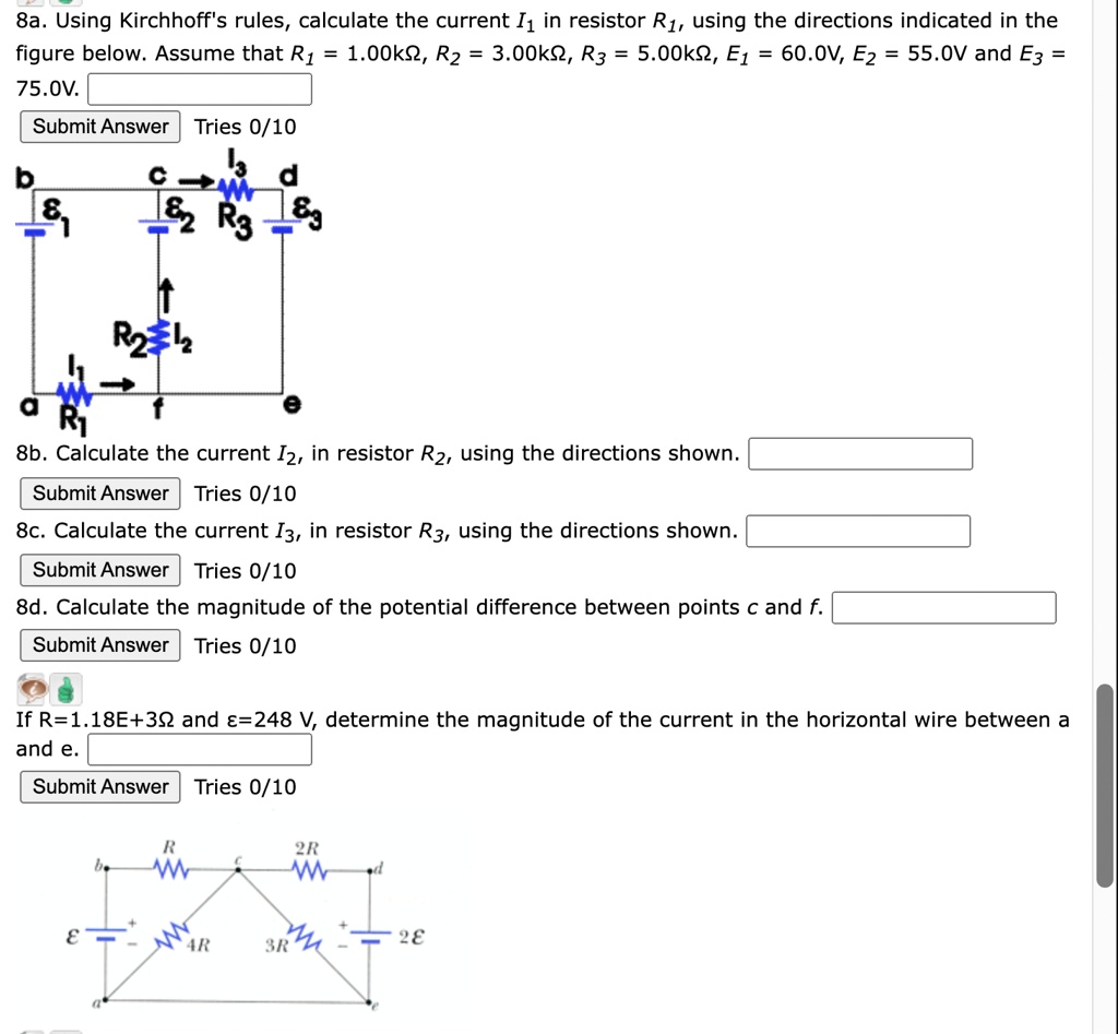 Solved A Using Kirchhoff S Rules Calculate The Current I In