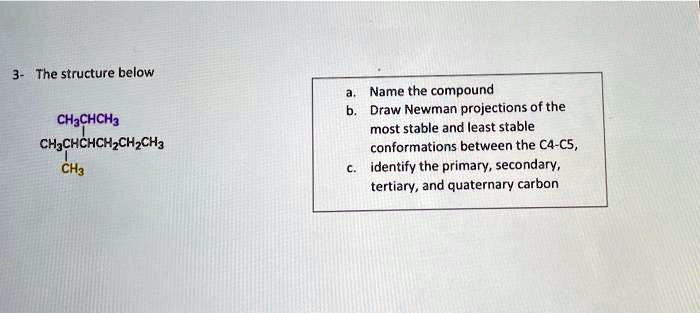 Solved The Structure Below Name The Compound Draw Newman Projections