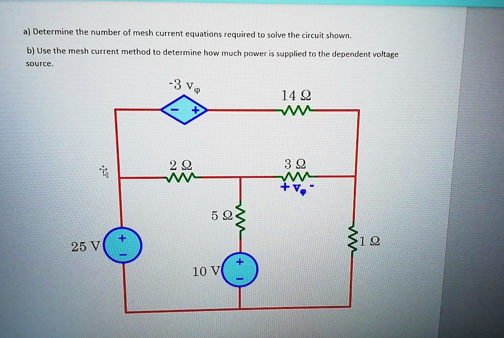 SOLVED A Determine The Number Of Mesh Current Equations Required To