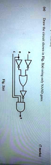 Solved Draw The Circuit Shown In Fig Ausing Only Nand Gates Fig A