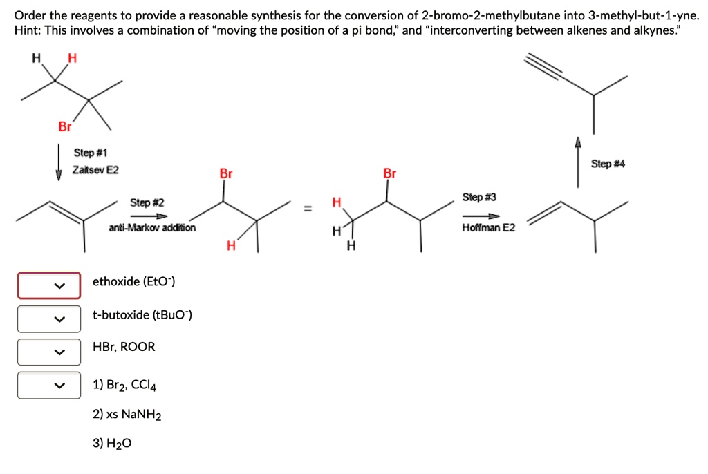 Solved Order The Reagents To Provide A Reasonable Synthesis For The