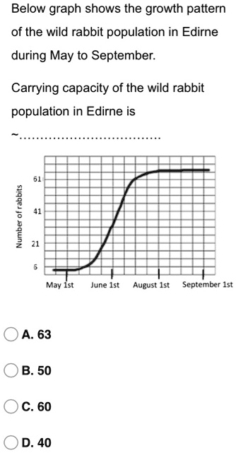 Solved Below Graph Shows The Growth Pattern Of The Wild Rabbit