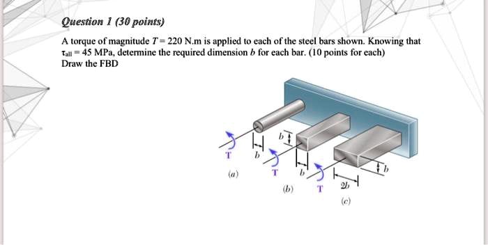 SOLVED A Torque Of Magnitude T 220 N M Is Applied To Each Of The