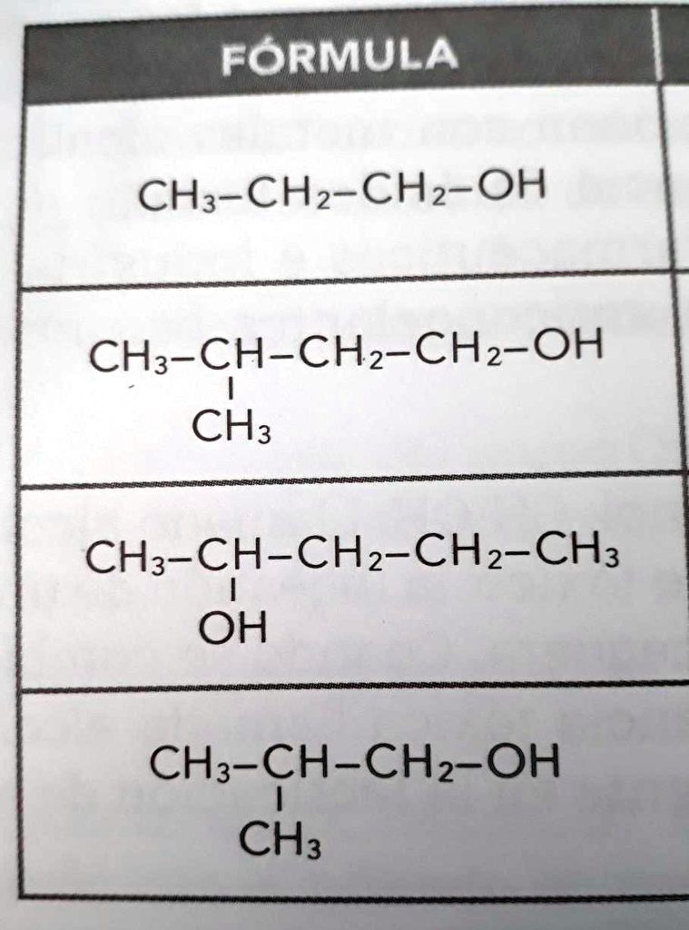 Solved Nombre Seg N La Nomenclatura Iupac F Rmula Ch Chz Ch Oh Ch