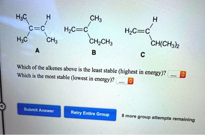 SOLVED H C CH H C C HC C HC C Hyc CH3 CHZCH CH CH3 Which Of The