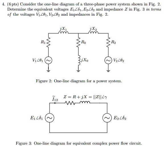 SOLVED 4 6 Pts Consider The One Line Diagram Of A Three Phase Power